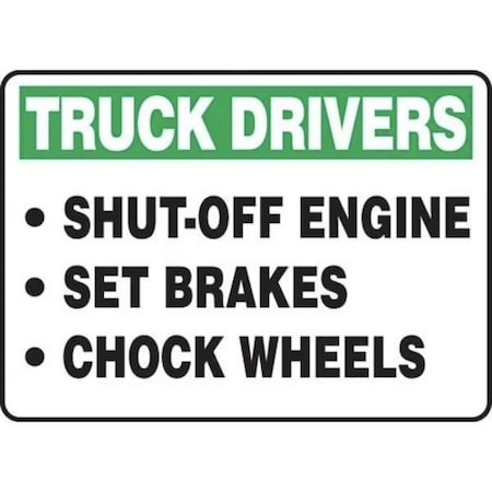 Accuform TRUCK DRIVERS SAFETY SIGN SHUTOFF MTKC905VA MTKC905VA